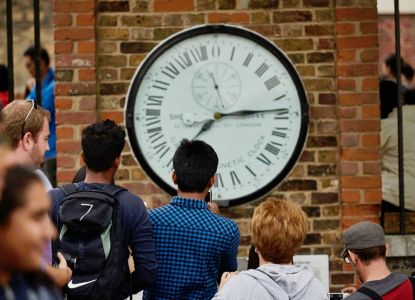 El Shepherd Gate Clock a la entrada del Observatorio Real de Greenwich