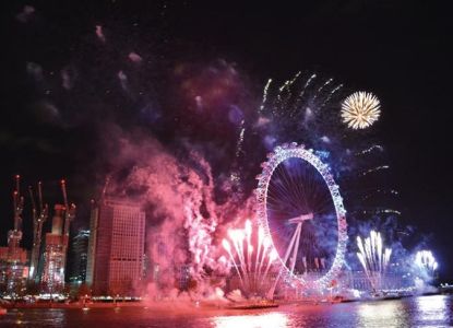 Fuegos artificiales de Fin de Año en crucero