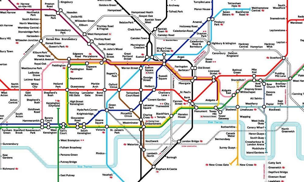 Mapa metro Londres